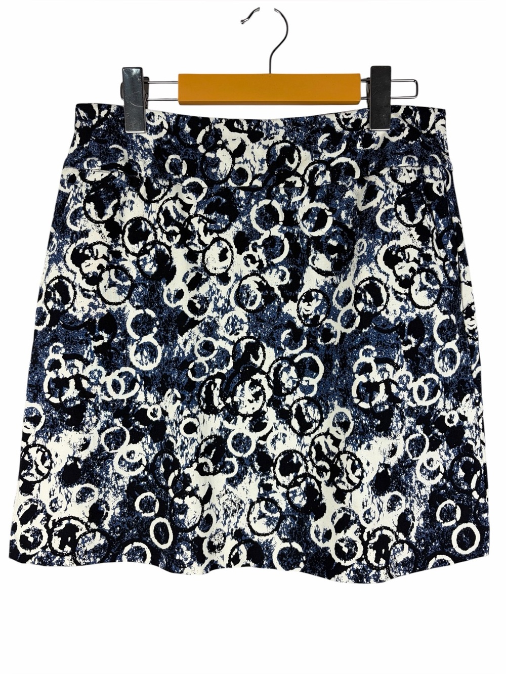 S.C. & Co. Blue Abstract Print Golf Skort Built-In Shorts Pockets Size 4